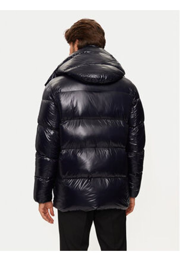 Hetrego - Hetregó Kurtka puchowa Justin 8N562 Granatowy Regular Fit. Kolor: niebieski. Materiał: syntetyk