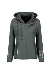 Kurtka softshell Geographical Norway (WU8088F/GN D.GREY/BLACK). Kolor: czarny. Materiał: softshell. Sport: turystyka piesza #1