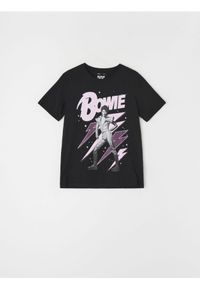Sinsay - Bawełniana koszulka z nadrukiem David Bowie - czarny. Kolor: czarny. Materiał: bawełna. Wzór: nadruk #1