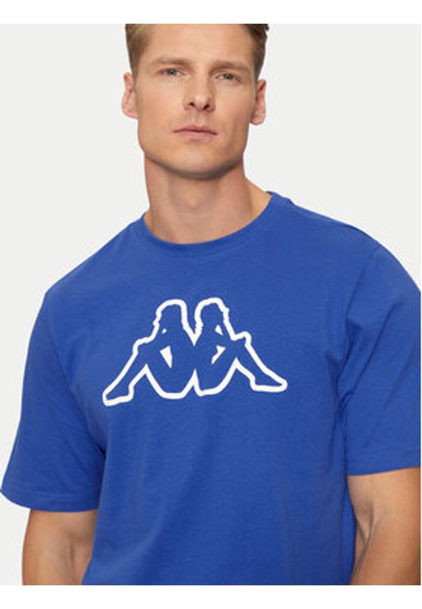 Kappa T-Shirt Logo Korpo Cromen 303HZ70 Niebieski Regular Fit. Kolor: niebieski. Materiał: bawełna
