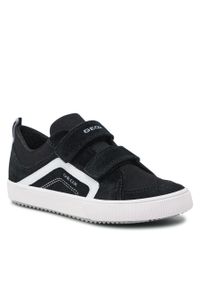Sneakersy Geox J Alonisso B. A J252CA 02210 C0127 S Black/White. Kolor: czarny. Materiał: zamsz, skóra