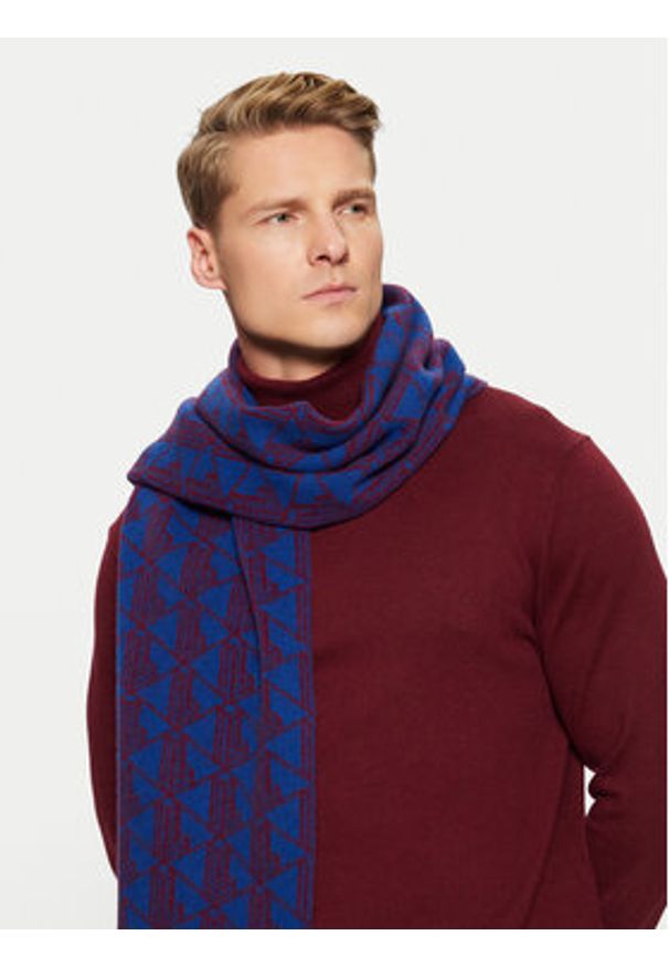 Lacoste Szalik RE2422 Kolorowy. Materiał: materiał, wełna. Wzór: kolorowy
