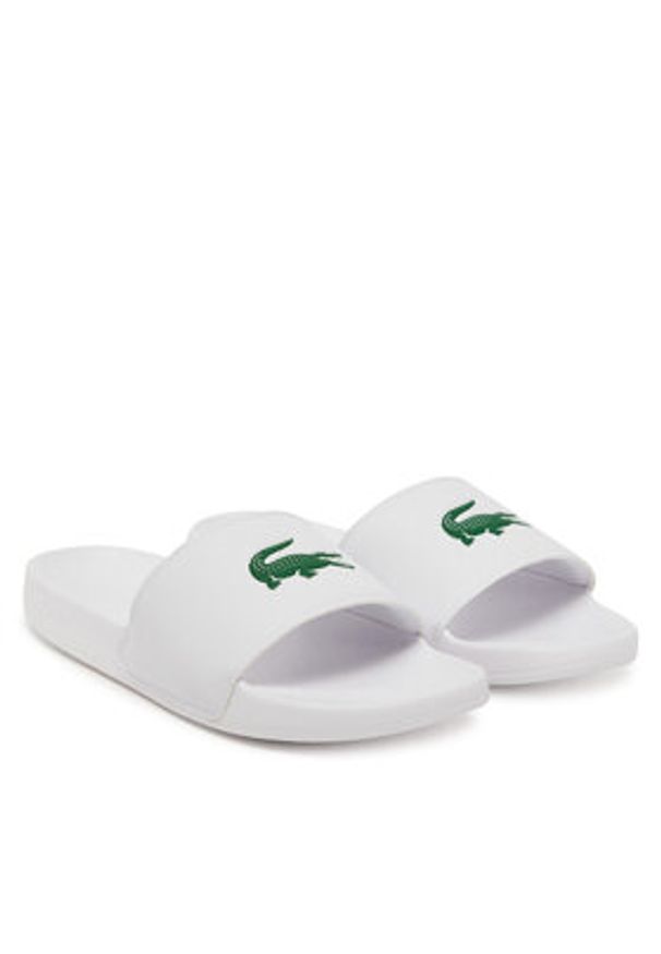 Lacoste Klapki Serve Sliders 7-49CMA0041 Biały. Kolor: biały. Materiał: skóra