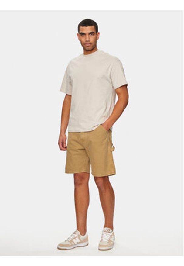 Jack & Jones Szorty jeansowe Jjitony 12252814 Brązowy Loose Fit. Kolor: brązowy. Materiał: bawełna
