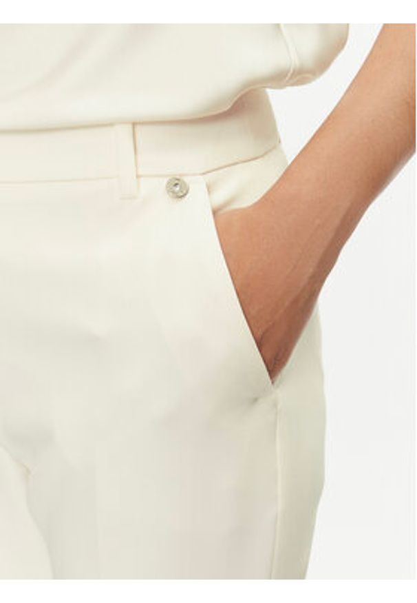 Liu Jo Spodnie materiałowe CA4201 T2200 Écru Regular Fit. Materiał: syntetyk