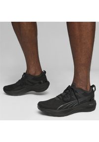 Puma - Męskie dzianinowe buty do biegania ForeverRun NITRO PUMA Black Shadow Gray. Kolor: wielokolorowy, szary, czarny. Materiał: dzianina. Sport: bieganie