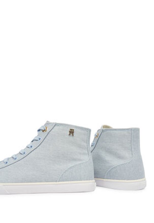 TOMMY HILFIGER - Tommy Hilfiger Sneakersy Th Chic Low Profile Mid Cut FW0FW09356 Błękitny. Kolor: niebieski. Materiał: materiał