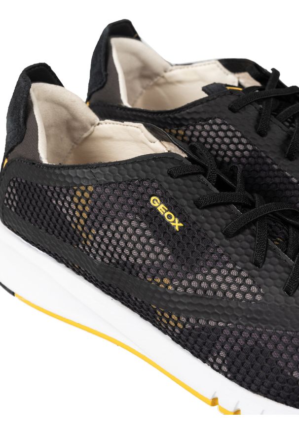Geox Sneakersy "Aerantis D" | U047FD 0002A | Mężczyzna | Czarny, Żółty. Kolor: wielokolorowy, żółty, czarny. Materiał: materiał