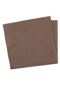 Elegancka, Jednokolorowa Poszetka - Chattier - Jasny Brąz. Kolor: wielokolorowy, beżowy, brązowy. Materiał: poliester
