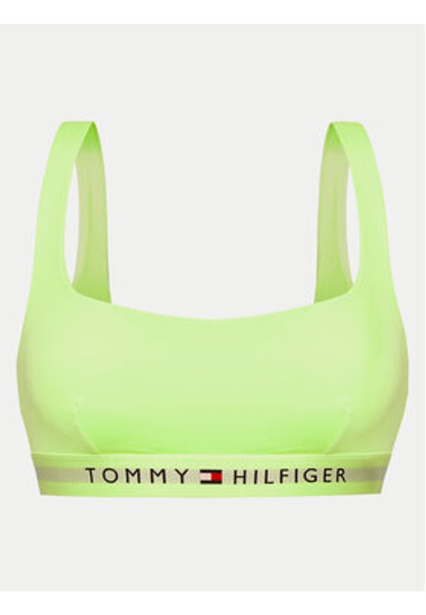 TOMMY HILFIGER - Tommy Hilfiger Góra od bikini UW0UW04108 Zielony. Kolor: zielony. Materiał: syntetyk