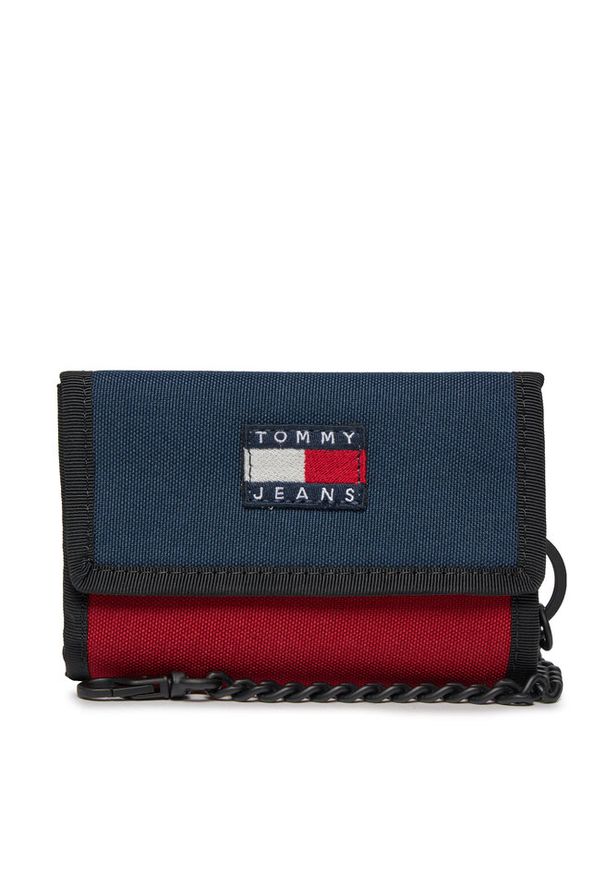 Duży Portfel Męski Tommy Jeans. Kolor: niebieski. Materiał: nylon