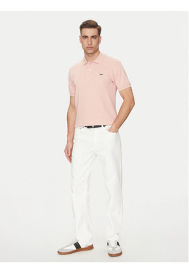 Lacoste Polo L1264 Różowy Classic Fit. Typ kołnierza: polo. Kolor: różowy. Materiał: bawełna
