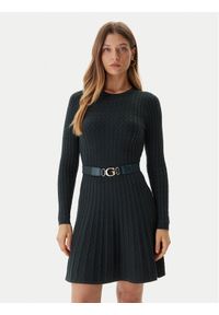 Guess Sukienka dzianinowa W5BK68 Z2YJ2 Zielony Slim Fit. Kolor: zielony. Materiał: syntetyk