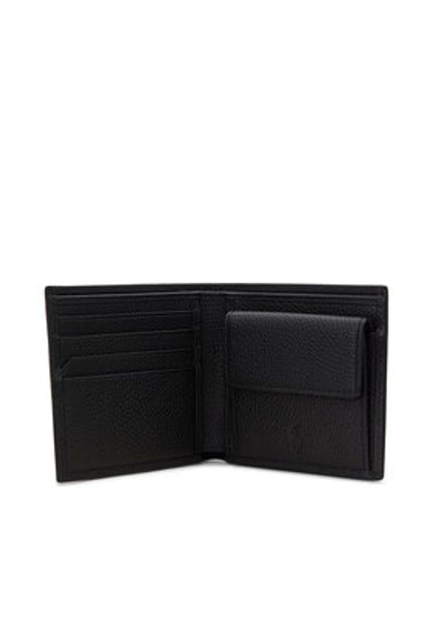 Polo Ralph Lauren Portfel 405963225001 Czarny. Kolor: czarny. Materiał: skóra