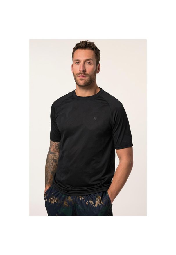 JAY-PI - Męska Koszulka funkcyjna fitness rękaw 1/2 do 7 XL. Kolekcja: plus size. Kolor: czarny. Materiał: elastan, poliester, materiał. Sport: fitness