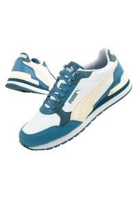 Buty sportowe męskie Puma ST Runner v4 L. Kolor: biały. Materiał: skóra. Szerokość cholewki: normalna