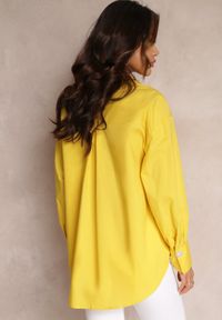 Renee - Żółta Koszula Bawełniana i Trapezowa Nene. Kolor: żółty. Materiał: bawełna. Długość rękawa: długi rękaw. Długość: długie. Styl: klasyczny, elegancki #2