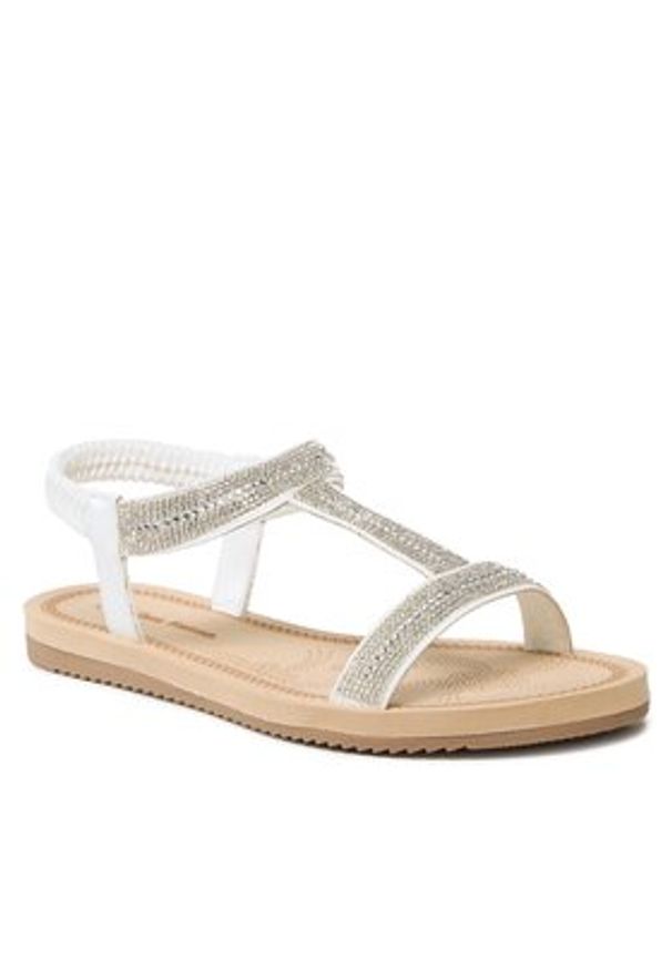 Clara Barson Sandały WSS20835-01B Biały. Kolor: biały. Materiał: skóra