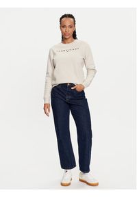 Tommy Jeans Bluza Linear DW0DW17323 Beżowy Regular Fit. Kolor: beżowy. Materiał: bawełna #4