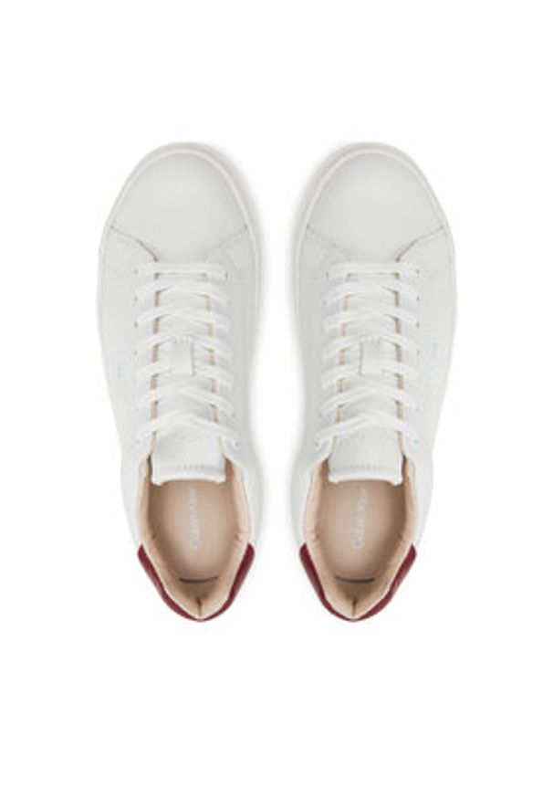 Calvin Klein Sneakersy Cupsole Lace Up W/Ml Lth HW0HW02201 Biały. Kolor: biały. Materiał: skóra