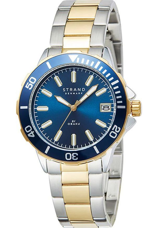 Zegarek Strand Zegarek męski Strand S744GDFLSF srebrny. Kolor: srebrny