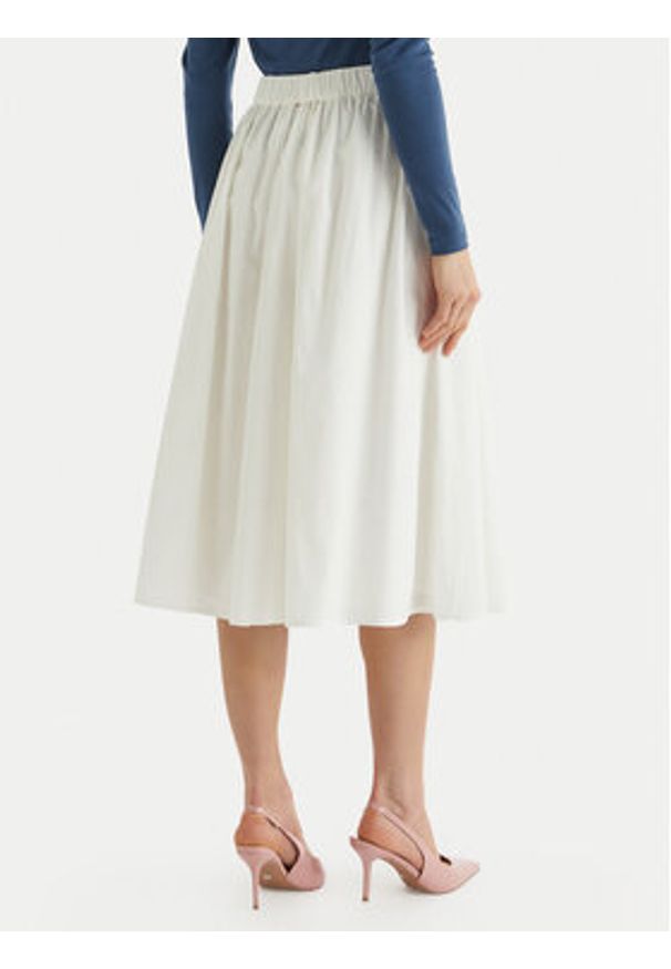 only - ONLY Spódnica trapezowa Maila 15369555 Biały Regular Fit. Kolor: biały. Materiał: bawełna