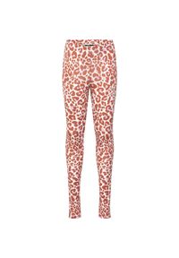 Legginsy dziewczęce Hummel Jumpy AOP. Kolor: brązowy. Styl: młodzieżowy