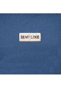 Semi Line Walizka średnia T5601-7 Granatowy. Kolor: niebieski. Materiał: materiał #8