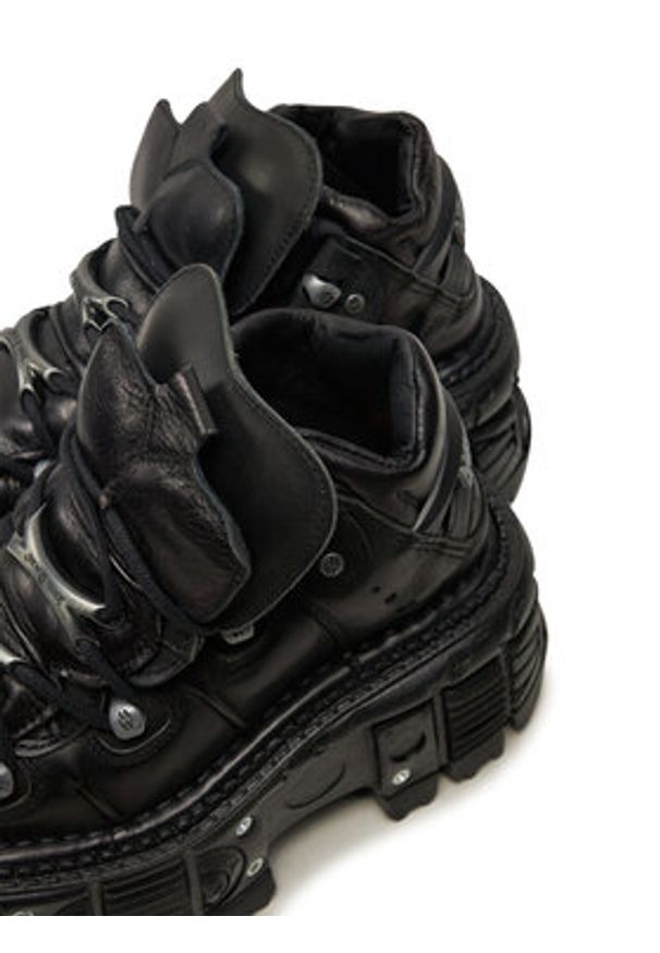 NEW ROCK Sneakersy M-TANK106-C2 Czarny. Kolor: czarny. Materiał: skóra