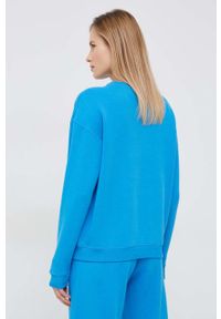 Polo Ralph Lauren bluza damska kolor niebieski gładka. Typ kołnierza: polo. Kolor: niebieski. Wzór: gładki #2