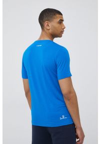 Viking t-shirt sportowy Lenta z nadrukiem. Kolor: niebieski. Materiał: skóra, poliester, materiał, włókno. Wzór: nadruk. Styl: sportowy