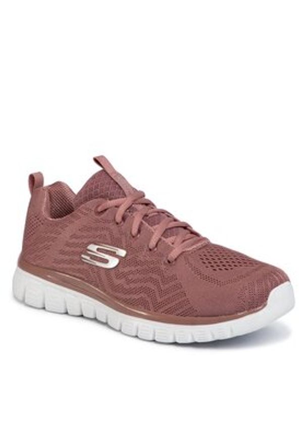 skechers - Skechers Sneakersy Get Connected 12615/MVE Różowy. Kolor: różowy. Materiał: materiał