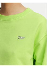 Tommy Jeans Bluza Athleisure Metallic DW0DW22996 Zielony jasny Relaxed Fit. Kolor: zielony. Materiał: bawełna #5