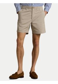 Polo Ralph Lauren Szorty materiałowe Prepster 710644995 Beżowy Classic Fit. Kolor: beżowy. Materiał: bawełna