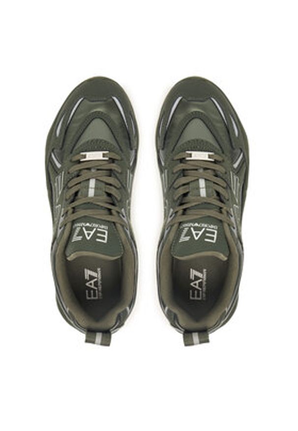 EA7 Emporio Armani Sneakersy 7X000306 AF18446 MZ233 Zielony. Kolor: zielony. Materiał: skóra