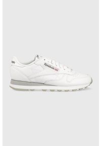 Reebok Classic sneakersy skórzane Classic Leather GY3558 kolor biały GY3558.100008789-FTWWHT/PUG. Nosek buta: okrągły. Zapięcie: sznurówki. Kolor: biały. Materiał: skóra. Model: Reebok Classic #1