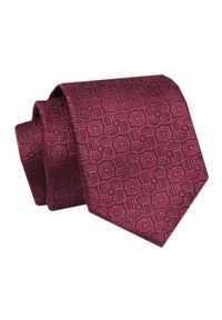Alties - Krawat - ALTIES - Bordowy z Delikatnym Deseniem. Kolor: czerwony. Materiał: tkanina. Styl: elegancki, wizytowy #1