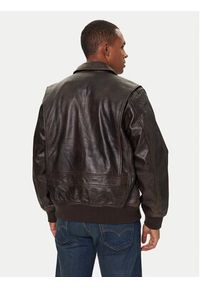 Levi's® Kurtka skórzana Clayton 003AU-0000 Brązowy Regular Fit. Kolor: brązowy. Materiał: skóra #4