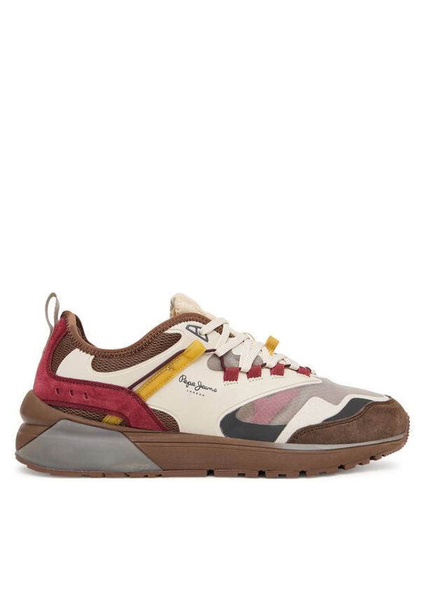 Pepe Jeans Sneakersy Stoke Sport M PMS600013 Brązowy. Kolor: brązowy. Materiał: materiał