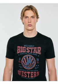 Big-Star - Koszulka męska z linii Authentic z nadrukiem czarna Wester 906. Okazja: na co dzień. Kolor: czarny. Materiał: bawełna. Wzór: nadruk. Styl: casual, klasyczny #3