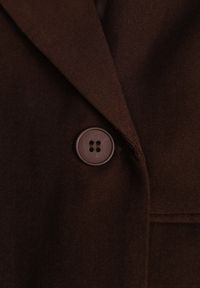 Born2be - Brązowa Dwurzędowa Marynarka w Stylu Oversize Clazara. Okazja: na co dzień, na spotkanie biznesowe, do pracy. Kolor: brązowy. Materiał: poliester, jeans. Styl: casual, biznesowy #2