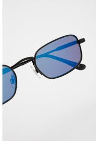Jeepers Peepers okulary przeciwsłoneczne kolor czarny. Kształt: prostokątne. Kolor: czarny
