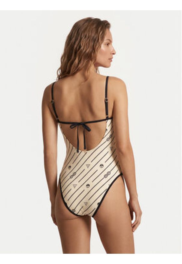 Guess Strój kąpielowy W6GZ07 K3280 Kremowy. Kolor: kremowy. Materiał: syntetyk