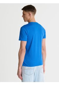 Big-Star - Koszulka męska z nadrukiem na piersi niebieska Eskiletter 401. Okazja: na co dzień. Kolor: niebieski. Materiał: dzianina, jeans, bawełna. Wzór: nadruk. Styl: casual, elegancki #2