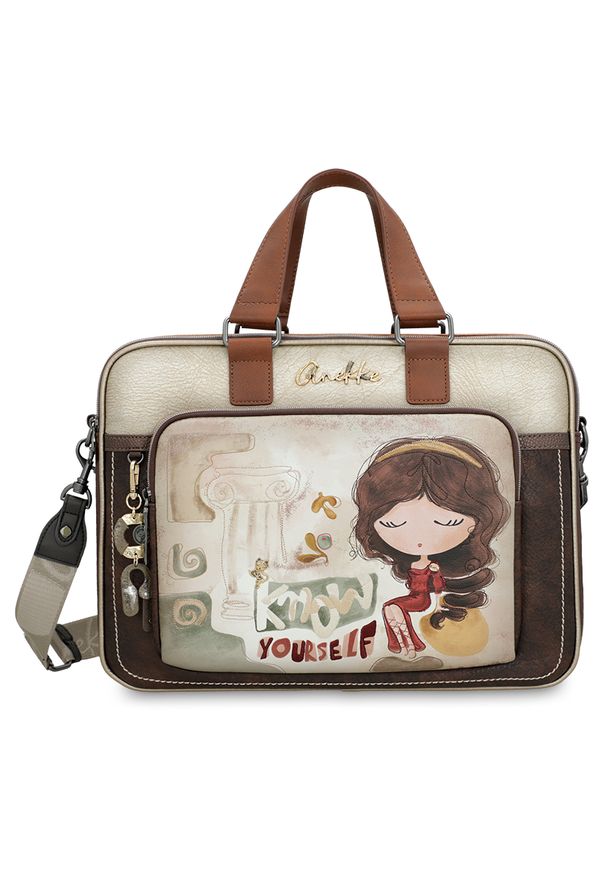 Brązowa Damska Torba Na Laptopa Anekke. Kolor: brązowy