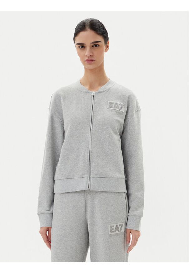 EA7 Emporio Armani Bluza 7W000178 AF12473 O8002 Szary Regular Fit. Kolor: szary. Materiał: bawełna