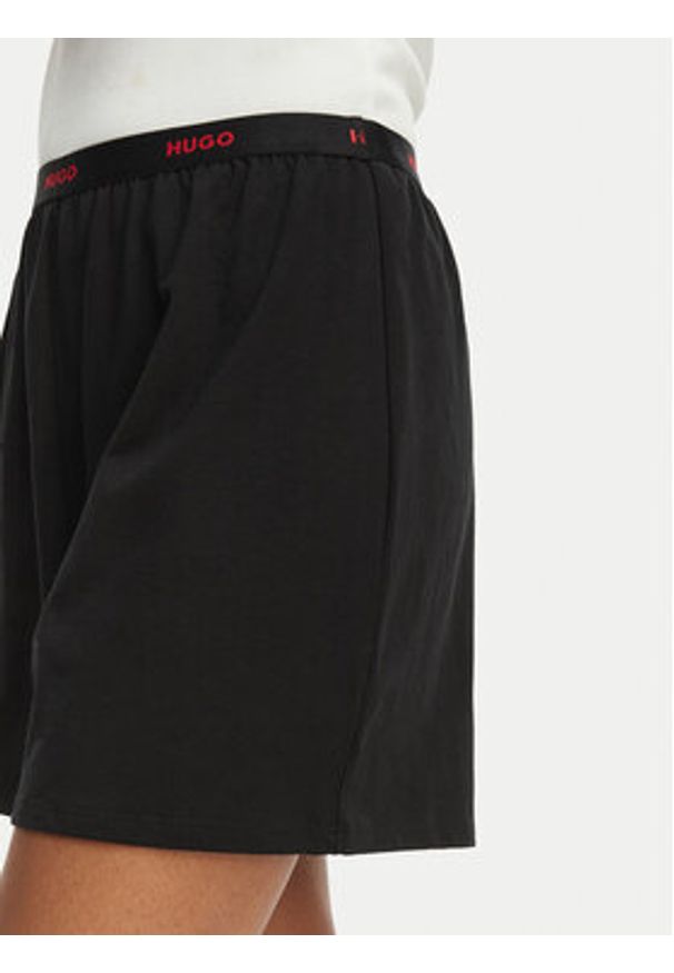 Hugo - HUGO Szorty piżamowe 50555600 Czarny Regular Fit. Kolor: czarny. Materiał: bawełna