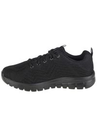 skechers - Buty do chodzenia damskie Skechers Gracefulget Connected. Kolor: wielokolorowy, czarny. Sport: turystyka piesza