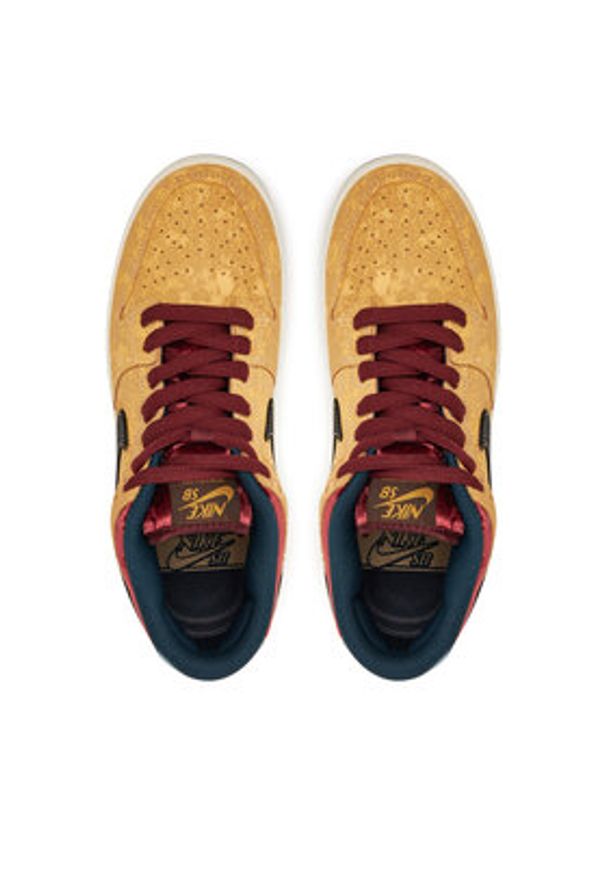 Nike Sneakersy Sb Dunk Low Pro FZ1278 200 Żółty. Kolor: żółty. Materiał: zamsz, skóra