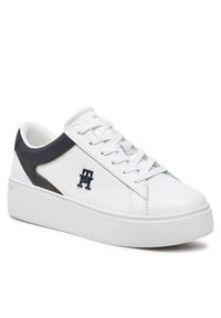 TOMMY HILFIGER - Tommy Hilfiger Sneakersy Th Platform Court Sneaker FW0FW07910 Biały. Kolor: biały. Obcas: na platformie #3